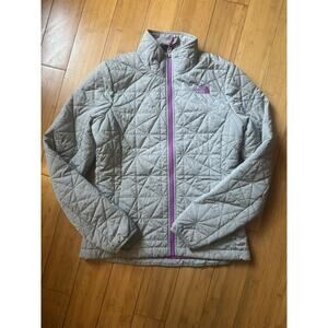 The North Face Tamburello Quilted Jacket In Grey with Pink Women's Small